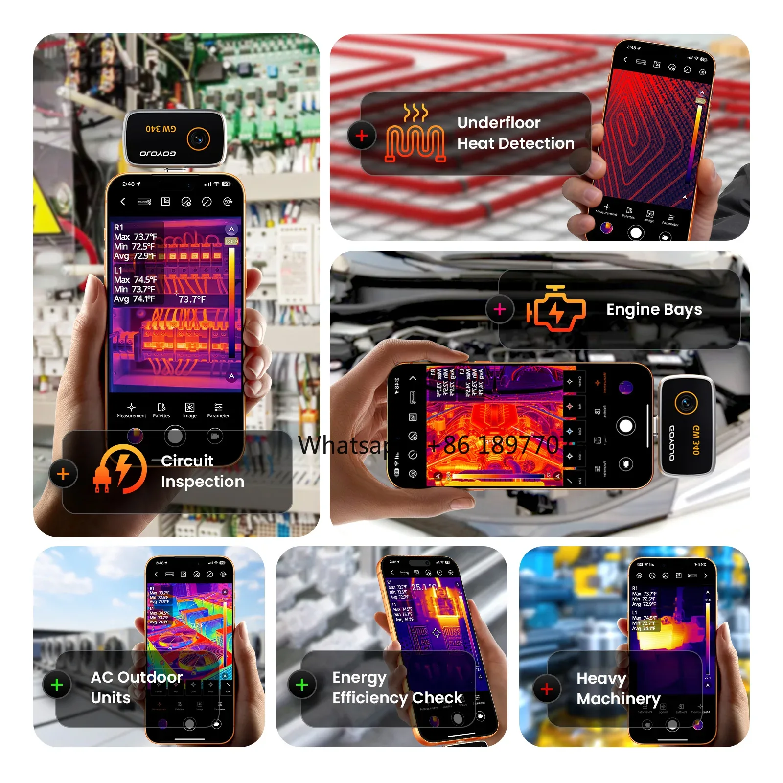 Thermal Camera Pcb 256X192 - كاميرا حرارية لهواتف iPhone 15/16/17 وأنظمة