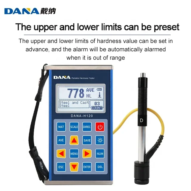 DANA-H120 آلة اختبار صلابة الم - مراجعة Hardness Tester Leeb Portable وسعره