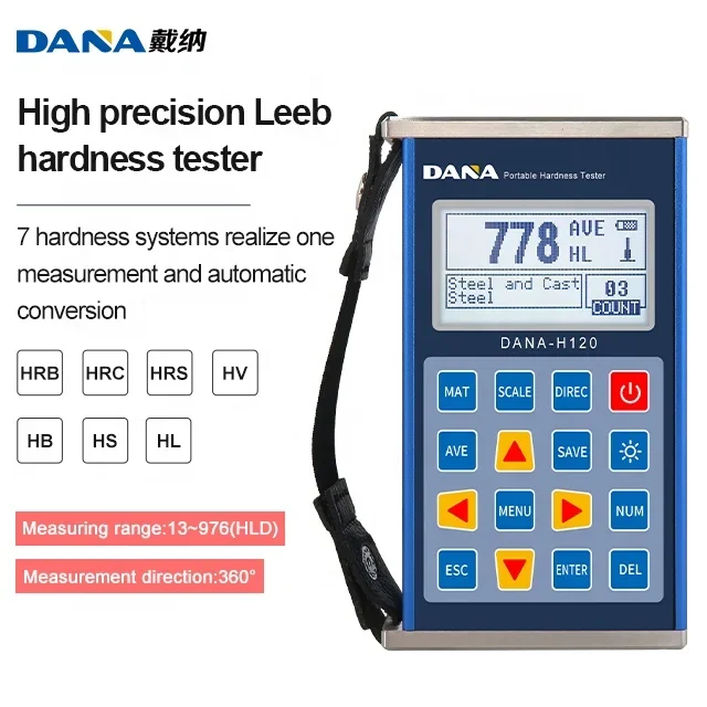 DANA-H120 آلة اختبار صلابة الم - مراجعة Hardness Tester Leeb Portable وسعره