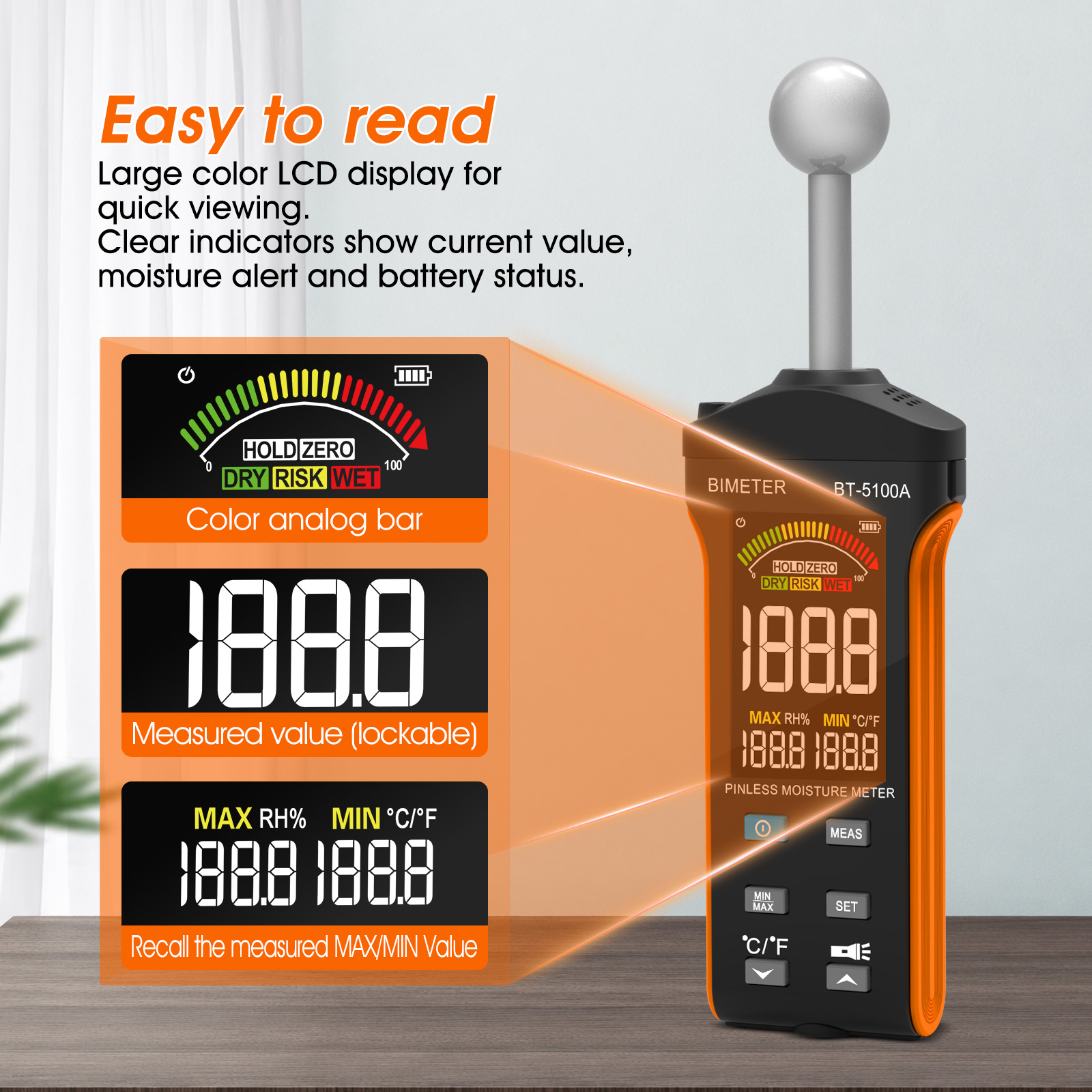 جهاز قياس الرطوبة بدون أسنان،  - مراجعة Moisture Meter Concrete Digital وسعره