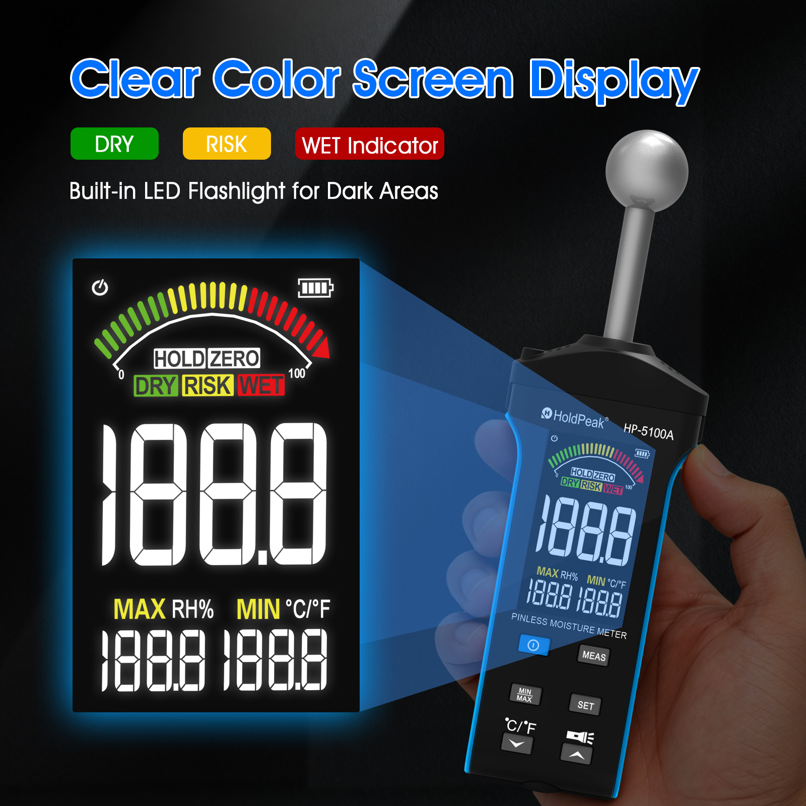 جهاز قياس الرطوبة بدون دبابيس، - مراجعة Moisture Meter Concrete Digital وسعره