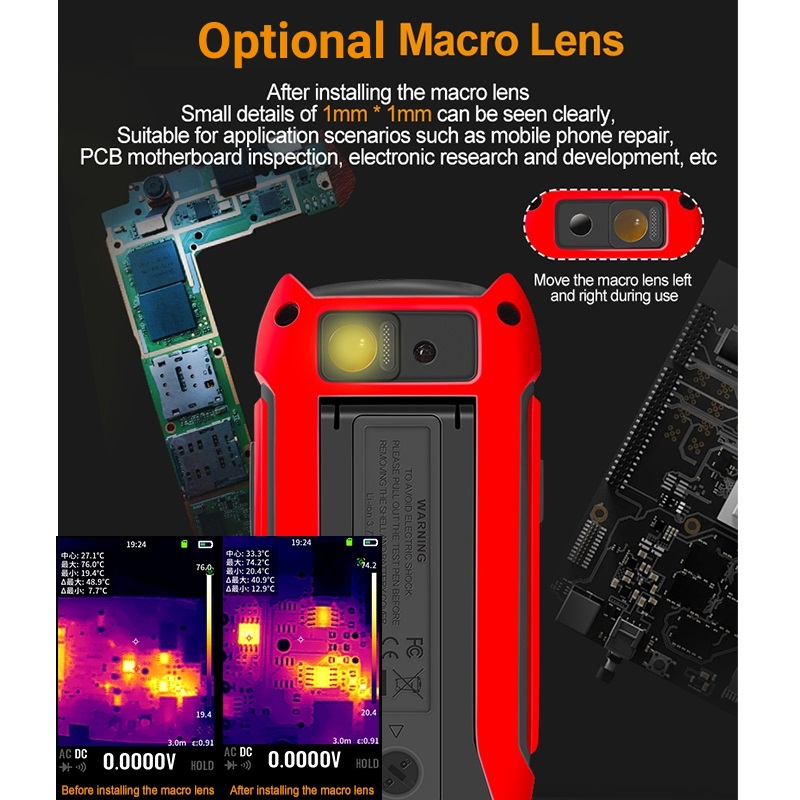 TOOLTOP ET15S 256x192 عدسة ماك - مراجعة Thermal Camera Pcb 256X192 وسعره