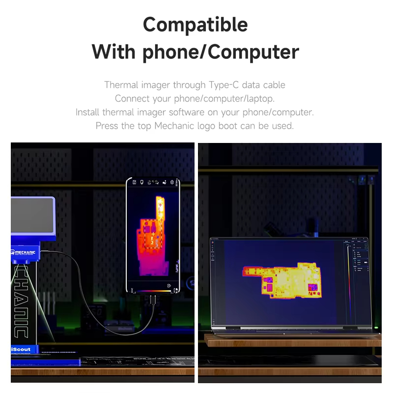 محلل التصوير الحراري ثلاثي الأ - مراجعة Thermal Camera Pcb 256X192 وسعره