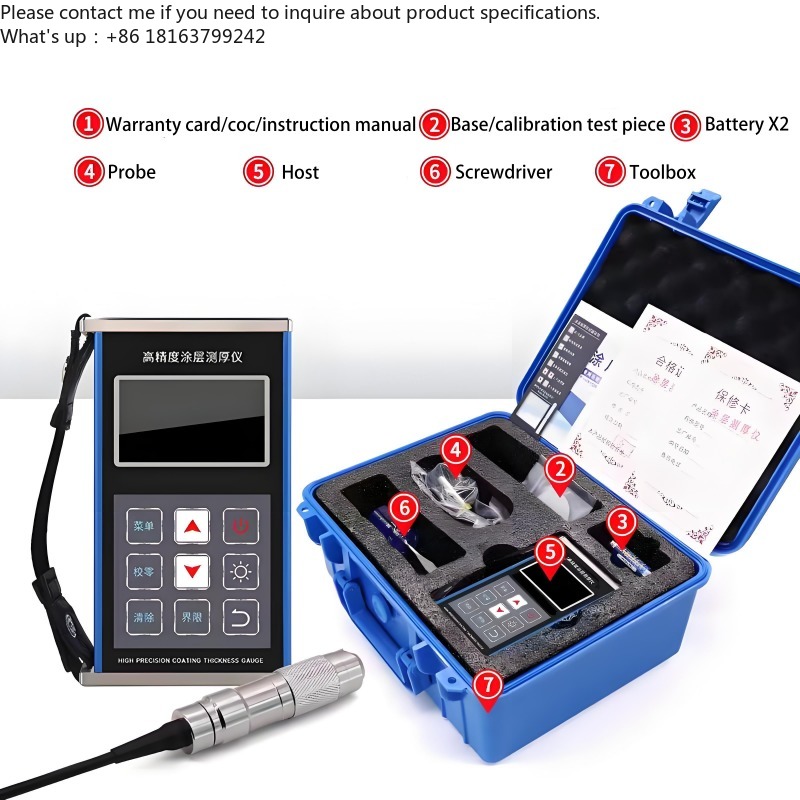 جهاز قياس سمك الطلاء المحمول ب - مراجعة Coating Thickness Gauge Magnetic Eddy وسعره