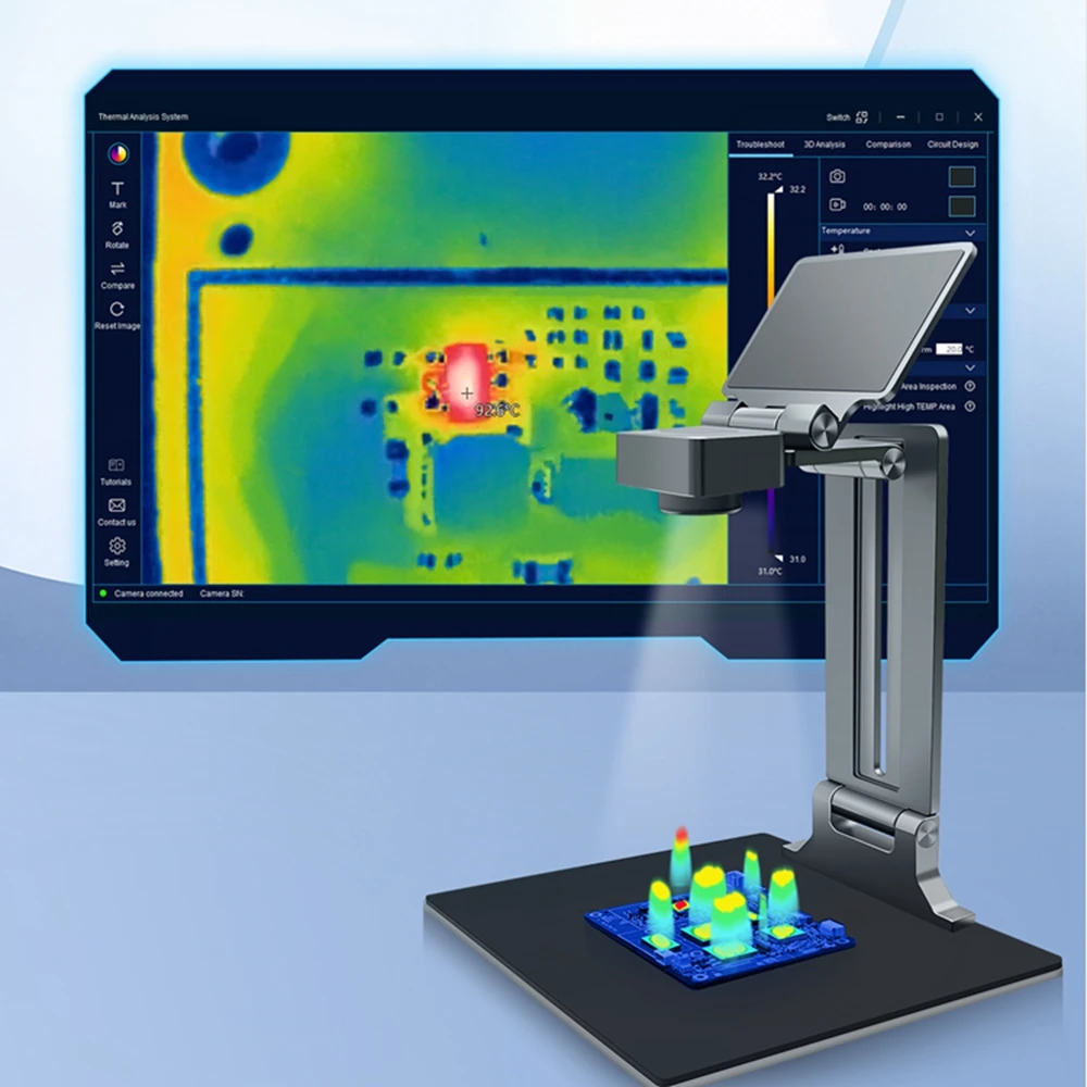 محلل التصوير الحراري ثلاثي الأ - مراجعة Thermal Camera Pcb 256X192 وسعره