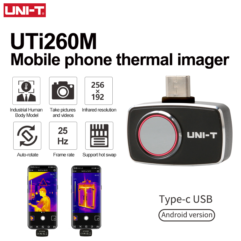 كاميرا حرارية UNI-T للهواتف ال - مراجعة Thermal Camera Pcb 256X192 وسعره