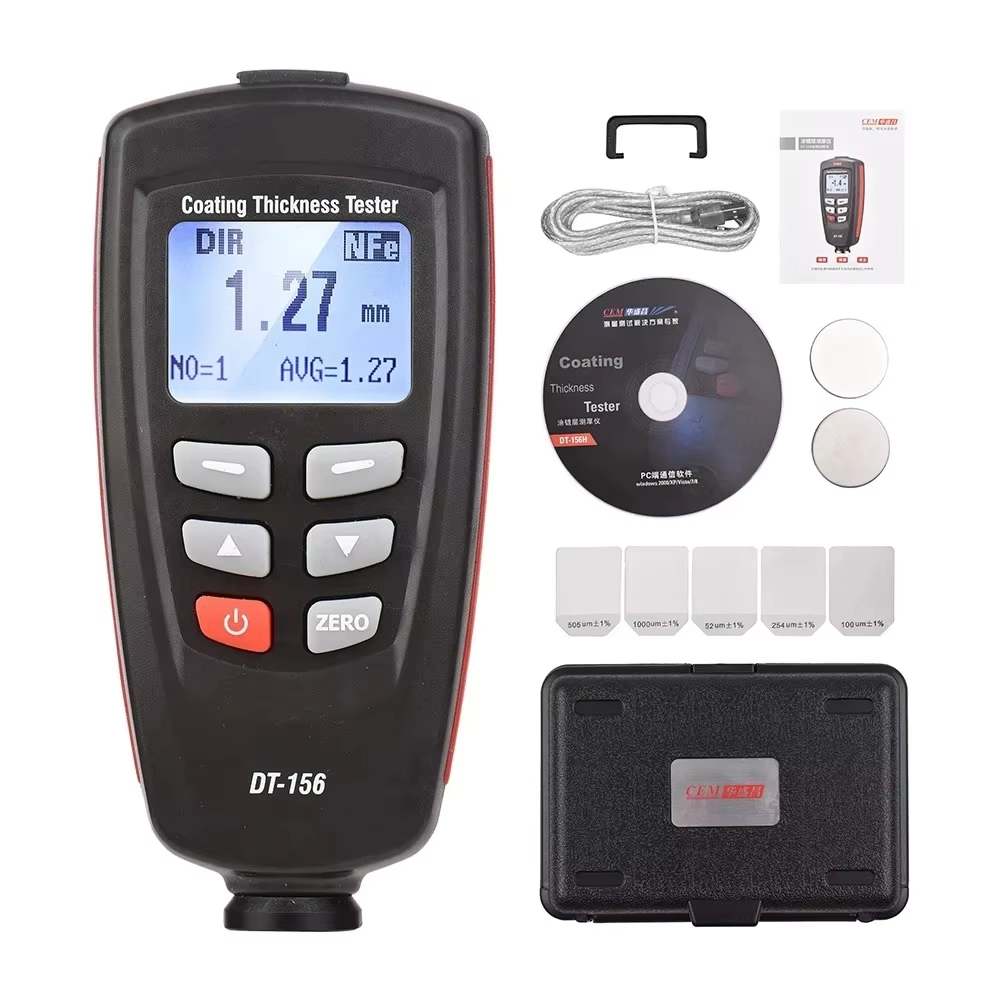 DT-156 1250um المزدوج المغناطي - مراجعة Coating Thickness Gauge Magnetic Eddy وسعره