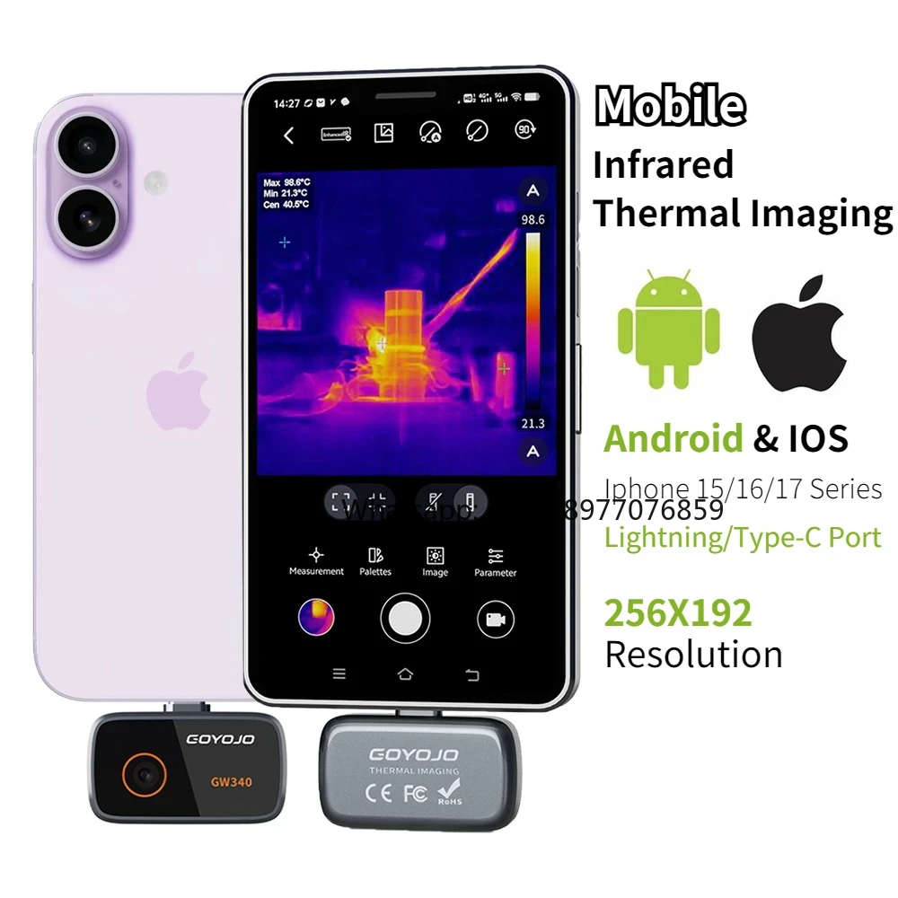 كاميرا حرارية لهواتف iPhone 15 - مراجعة Thermal Camera Pcb 256X192 وسعره