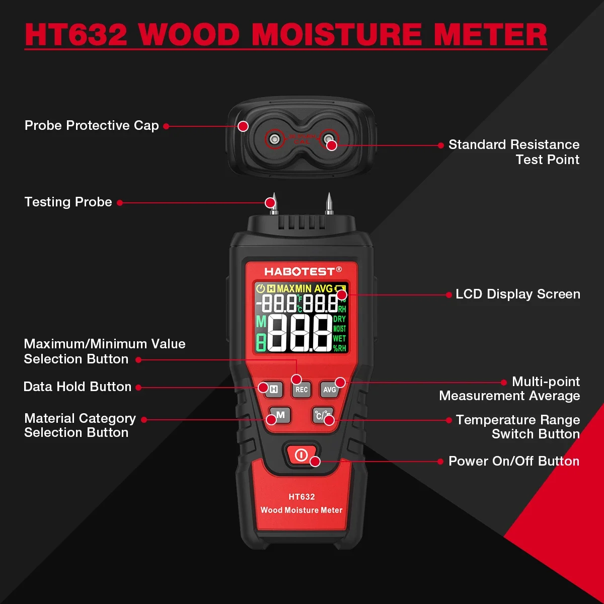 جهاز قياس الرطوبة الرقمي HABOT - مراجعة Moisture Meter Concrete Digital وسعره