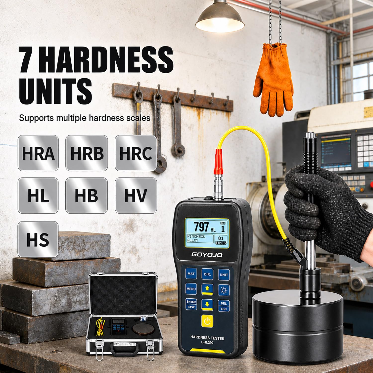 جهاز قياس صلابة ليب الرقمي الم - مراجعة Hardness Tester Leeb Portable وسعره