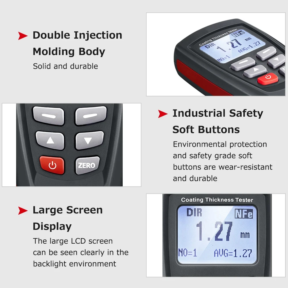 جهاز اختبار قياس سمك الطلاء با - مراجعة Coating Thickness Gauge Magnetic Eddy وسعره
