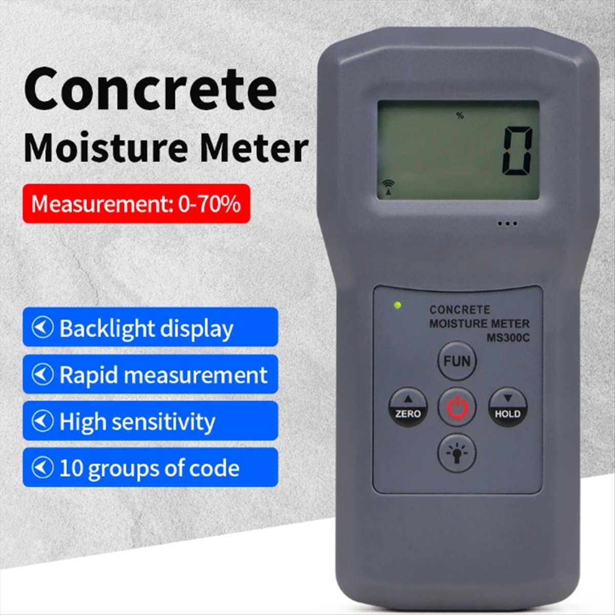 CH ◆ ☆ §جهاز قياس الرطوبة الرق - مراجعة Moisture Meter Concrete Digital وسعره