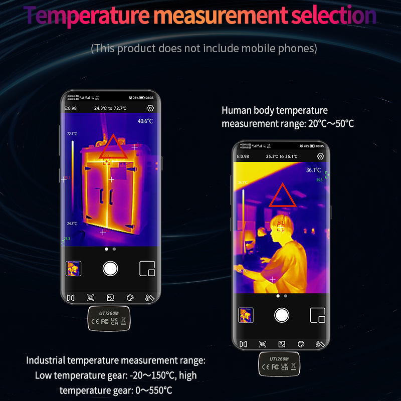 UNI-T كاميرا حرارية للهاتف UTI - مراجعة Thermal Camera Pcb 256X192 وسعره